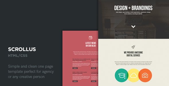 Scrollus - One Page Responsive Template