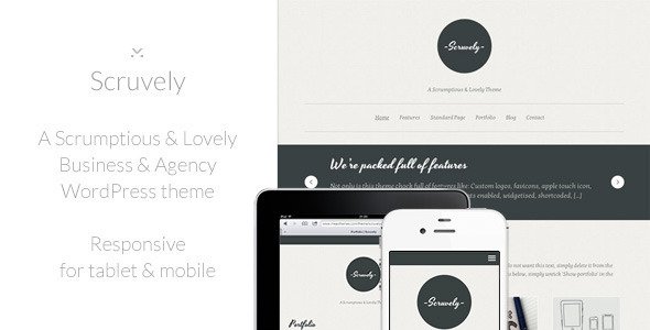 Scruvely - A Typographic Business & Creative Theme WordPress