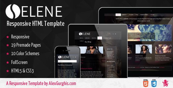 Selene - Fullscreen Premium Template Creative
