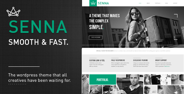 Senna - Responsive Portfolio/ Blog WordPress Theme Creative