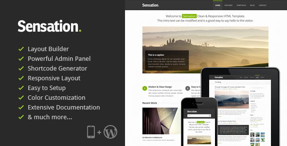 Sensation - Responsive WordPress Theme Corporate