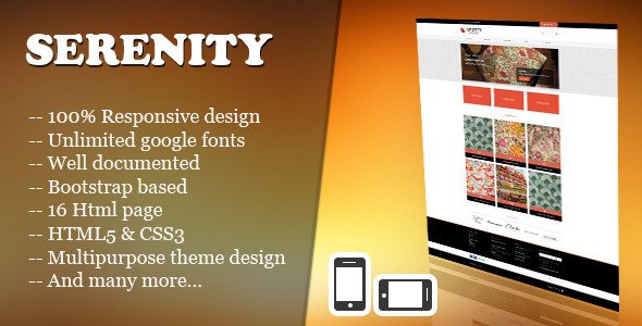 Serenity - Minimal Responsive eCommerce Template Retail