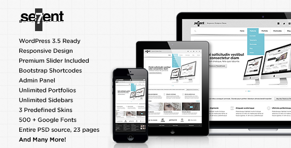 Sevent - Responsive Multipurpose WordPress Theme Corporate