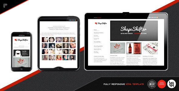 ShapeShifter 2 : Responsive, One Page, HTML Pack Template