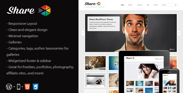 Share - Gallery, Photos, Freebies WordPress Theme Creative
