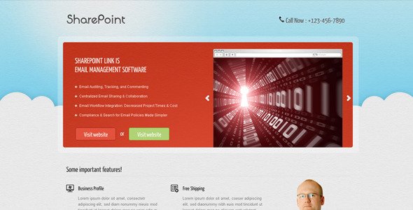 SharePoint– Landing page