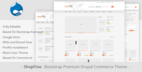 Shopfine - Responsive Drupal Commerce Theme Retail