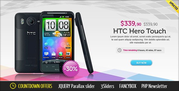 Shopland Landing page - Infinite Countdown offers