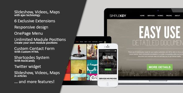 SimpleKey :: One Page Portfolio Joomla Template Creative