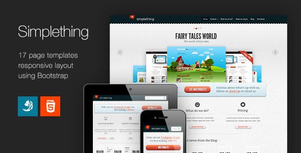 Simplething - a clean HTML template Creative