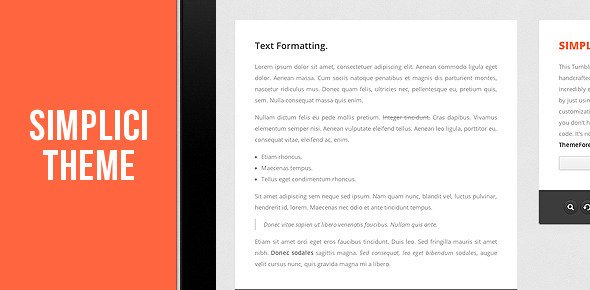 SimpliciTheme: Blog Template for Tumblr