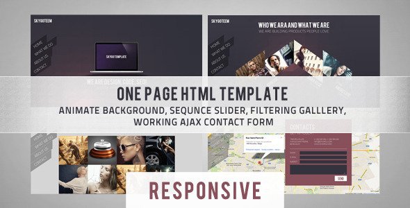 Skygo One Page HTML Template Creative