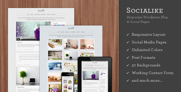 Socialike Responsive WordPress Blog & Social Pages Blog/Magazine
