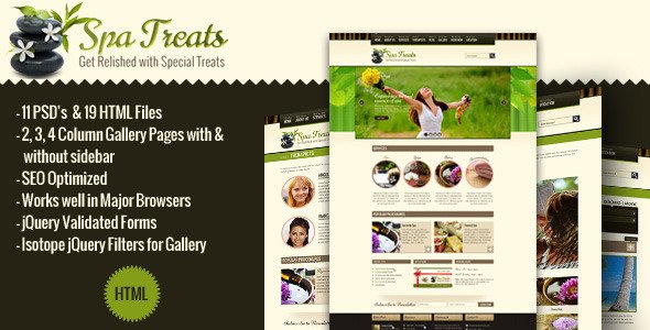 Spa Treats - A Health / Spa Salon HTML Template Retail