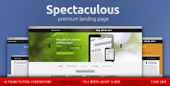Spectaculous - Premium Landing Page LandingPages Landing Page