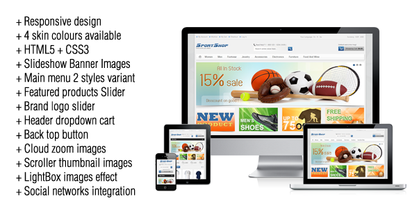 SportShop - Responsive Magento Theme