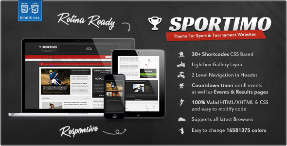 Sportimo - Sport & Events Magazine HTML Template Entertainment