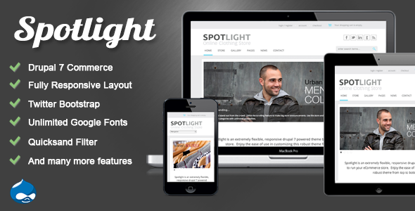Spotlight - Responsive Drupal 7 eCommerce Theme