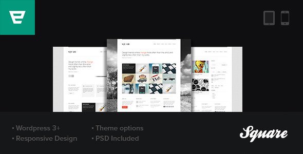 Square: Responsive Wordpress Theme Creative