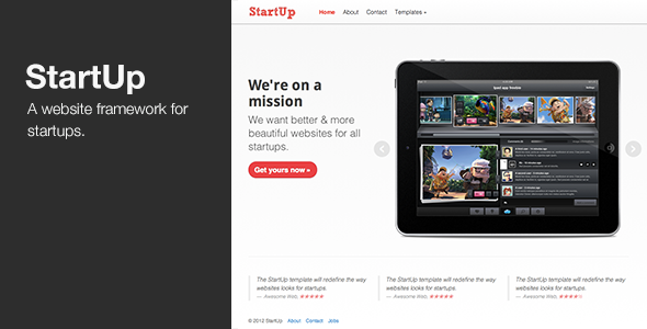 StartUp - Website framework for Startups Template Corporate