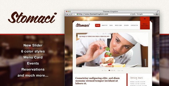 Stomaci - Restaurant & Cafe WordPress Theme Entertainment