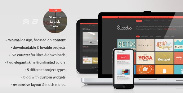 Stoodio - A minimal theme for lovable content WordPress Creative