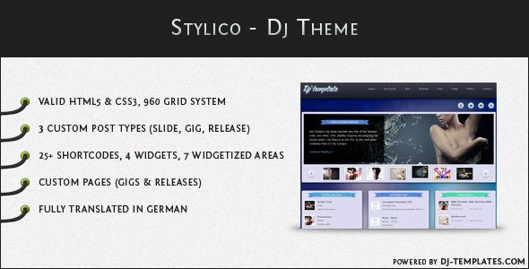 Stylico - Wordpress Dj Theme Entertainment