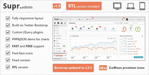 Supr - Responsive Admin Template AdminTemplates