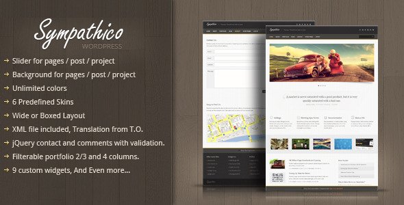 Sympathico - Premium WordPress Theme Corporate