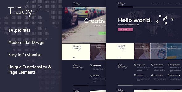 T.Joy - Flat Multipurpose PSD Template