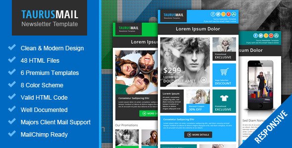 Taurus - Metro Responsive Email Newsletter Templat