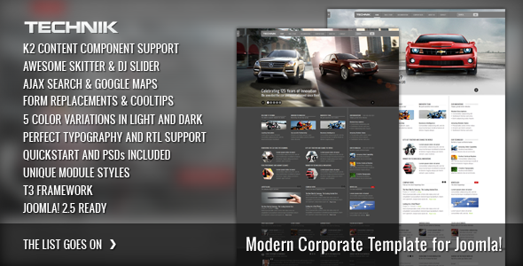Technik - Modern Corporate Template for Joomla! Corporate