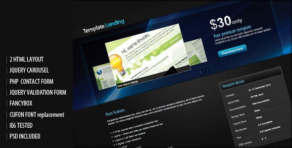 Template or item landing page LandingPages Landing Page