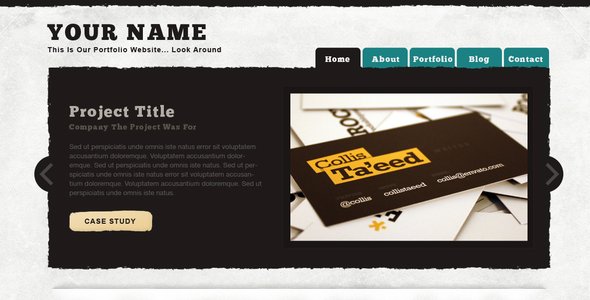 Textured Portfolio Site PSD Creative