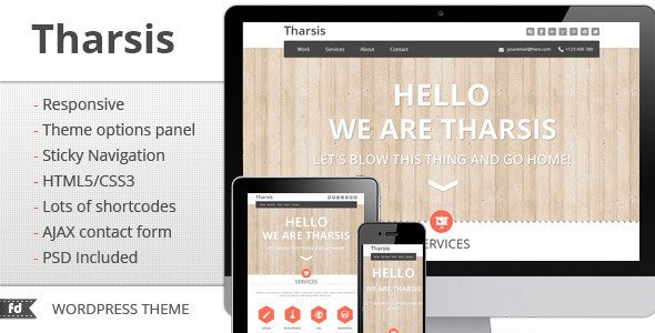 Tharsis - Responsive Portfolio theme WordPress Creative