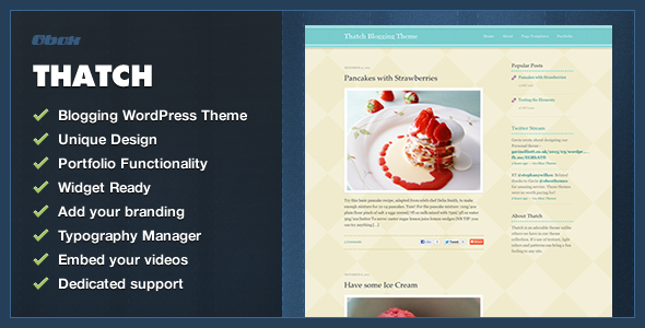 Thatch - WordPress Blogging Theme Blog/Magazine