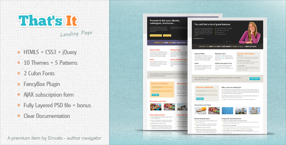 That's It - landing page LandingPages Landing Page