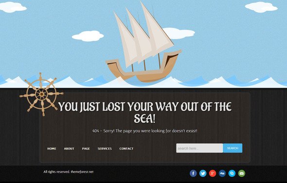 The Lost Ship Template Specialty Page