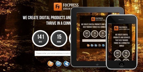The Amazing Fullscreen Coming Soon Template Specialty Page