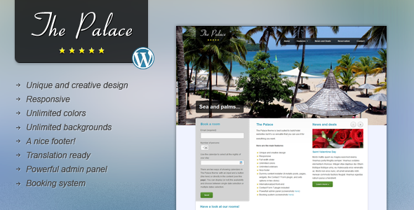 The Palace - Hotel and Business WordPress Theme Retail