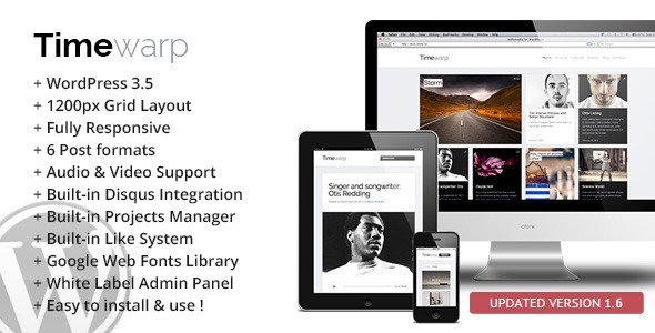 Timewarp - Responsive WordPress Theme Creative