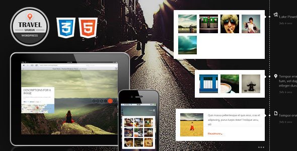 Travel Fullscreen/Responsive WordPress Theme Retail