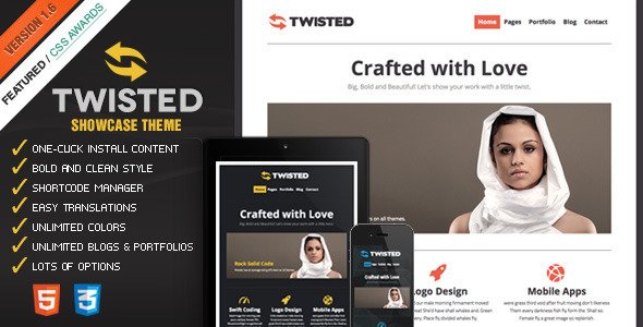 Twisted - Showcase Wordpress Theme Creative