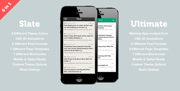 Ultimate - CSS3 & HTML5 Wordpress Mobile