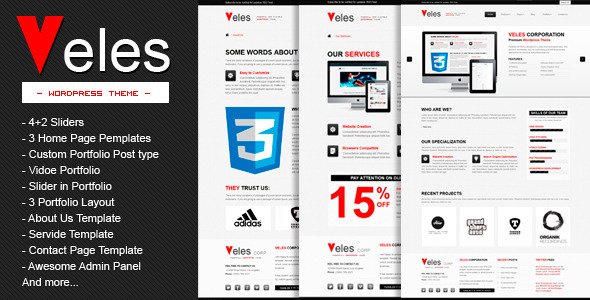 VELES - Premium WordPress Theme Corporate