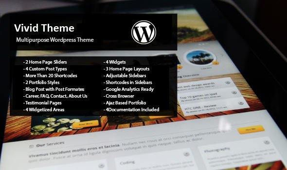 VIVID Multipurpose Theme WordPress Creative