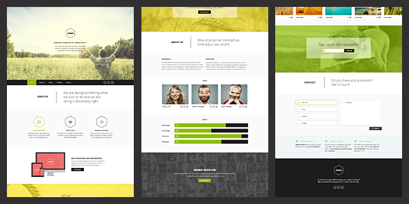 Vernum - One Page Multipurpose PSD Template Creative
