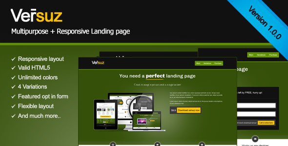 Versuz responsive landing page that convert LandingPages Landing Page