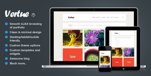 Vertue - clean and minimal AJAX portfolio theme WordPress