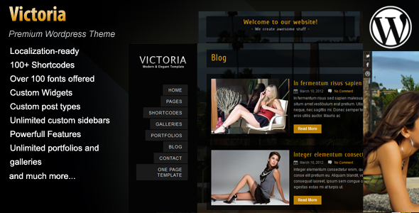 Victoria - Modern Wordpress Template Creative
